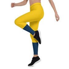 Michigan Wolverines Leggings, NCAA Michigan Football Yoga Pants Leggings
