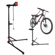 Black Height Adjustable Bicycle Repair Stand Bike Maintenance Station Rack Kit