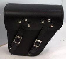 Motorcycle Leather Solo Right Side Bag For Harley Dyna Models Black New