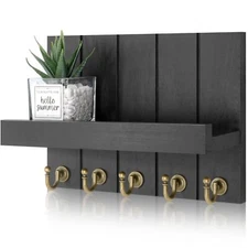 Decorative Farmhouse Key Holder for Wall - Modern Key Racks for Wall Decor Li...