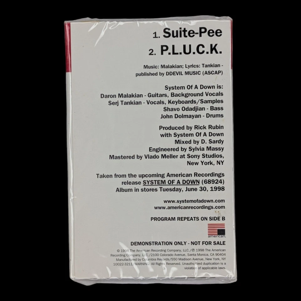 SEALED, System Of A Down – Sampler CAT 41289, Audio Cassette, Single, US, 1998 - Image 2 of 4