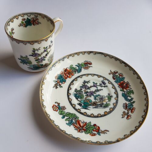 Copeland Spode Antique Ceramic Tea and Cup Saucer Oriental Rose c1900 England - Picture 2 of 13