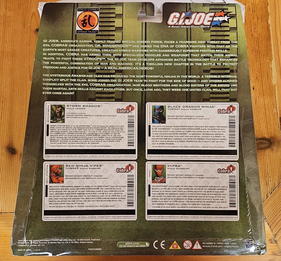 GI JOE Valor vs Venom ¡Paquete de 6! NINJA COBRA STRIKE TEAM CON Black Dragon ¡NUEVO EN PAQUETE! Hasbro Foto 2 de 2