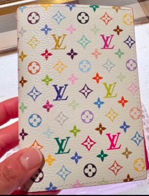 Louis Vuitton x Takashi Murakami Multicolor White Passport Cover