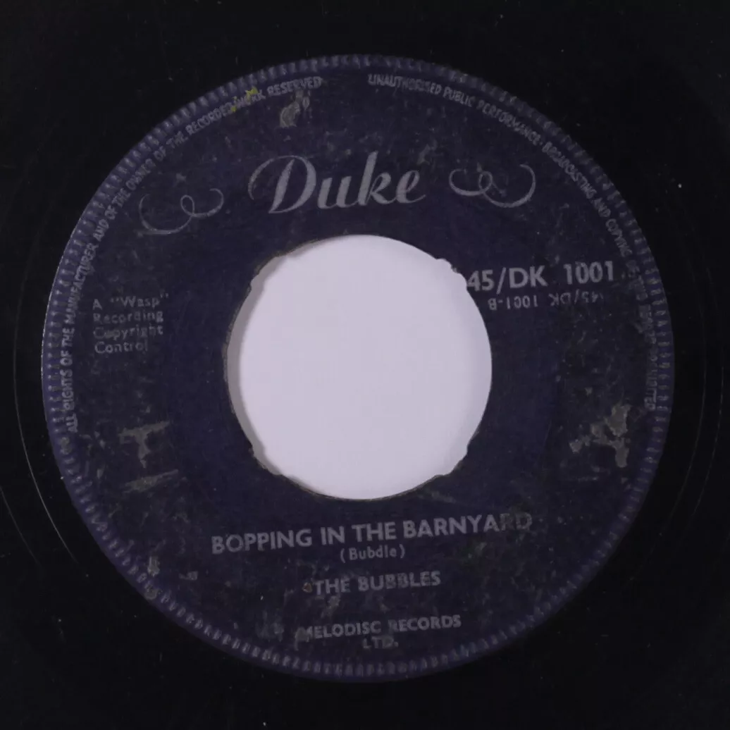 BUBBLES: bopping in the barnyard / the wasp DUKE 7 Single 45 RPM