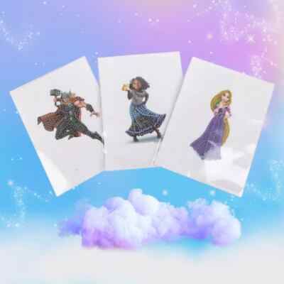 5 x Disney 100 Crystal Art Sticker Packs - 3 Disney Figuren pro Mystery Pack
