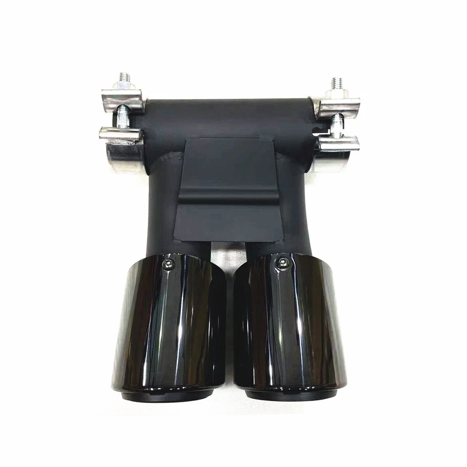 1x Puntas de silenciador de tubo de escape trasero para Porsche Cayman 2008-2015 C012 titanio negro Foto 4 de 4