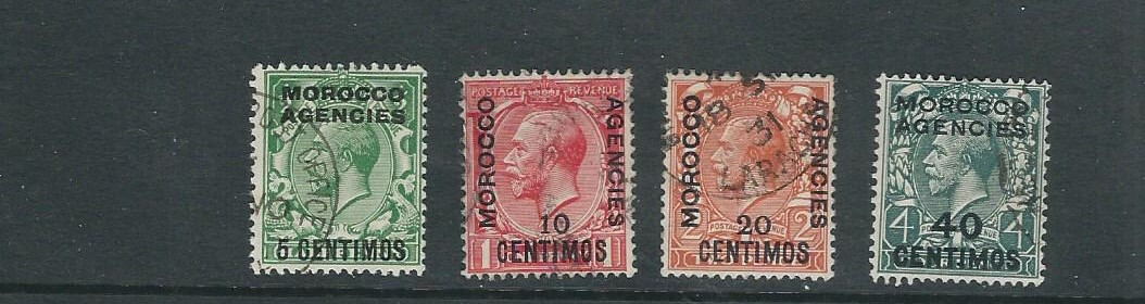 GREAT BRITAIN POs MOROCCO AGENCIES (Span Curr) 1929-31 KGV ovpts