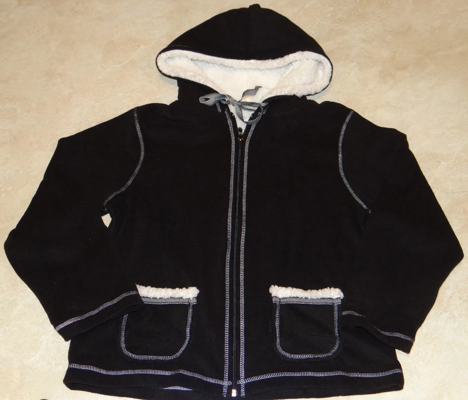 Chaqueta con capucha micro spandex negra o gris para mujer: M Foto 2 de 2