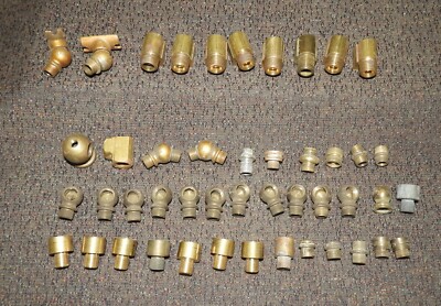 APPROX. 45 BRASS NOZZLES FOR ENDS OF FIXTURE ARMS, #3064