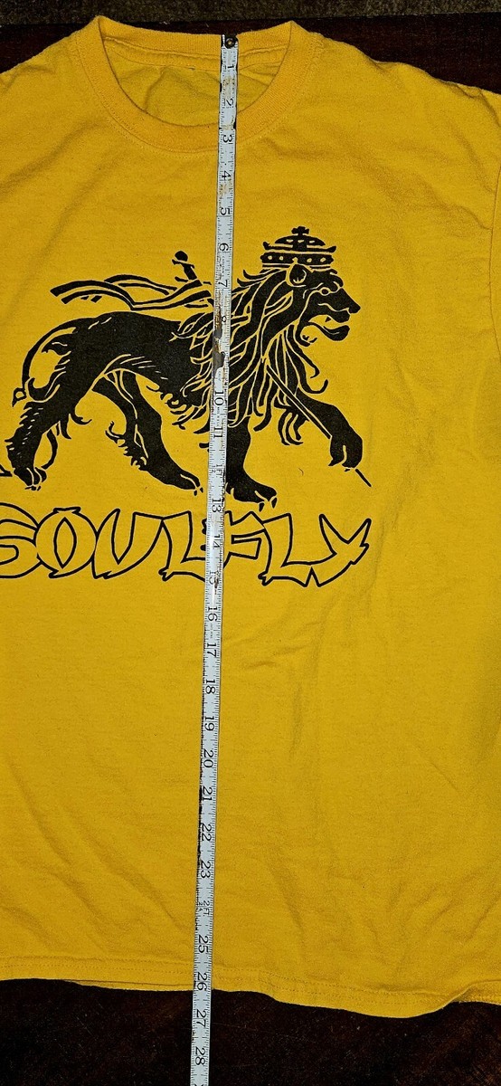Superfly サイン入りTシャツ Vgt. Soulfly Band Lion of Judah Concert Tour T-Shirt Men's