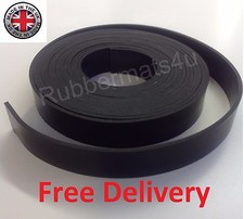 Black SOLID NEOPRENE RUBBER Flexible Strips Various Strip sizes available