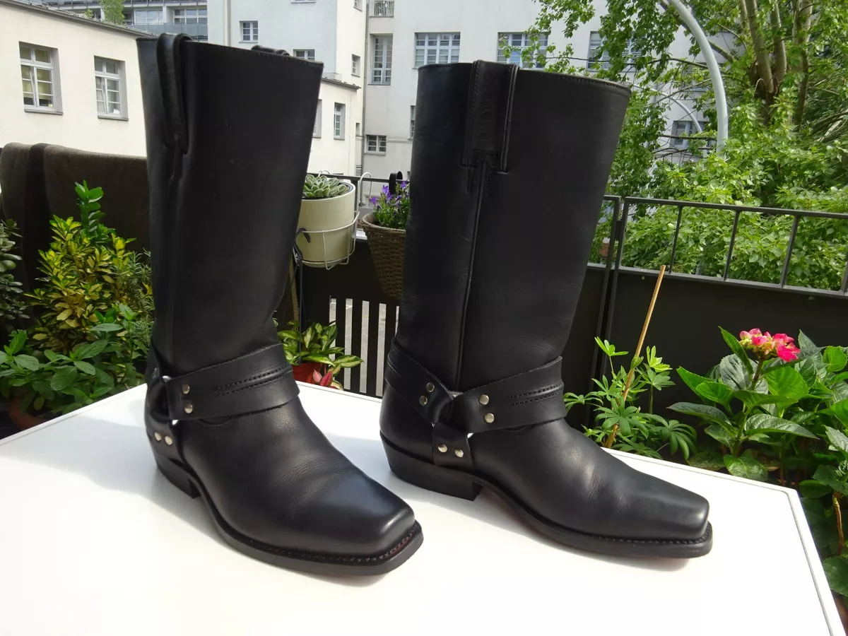 SANCHO 4987 Women s Biker Cowboy Boots Leather Goodyear Welted Spain Sz 36 New