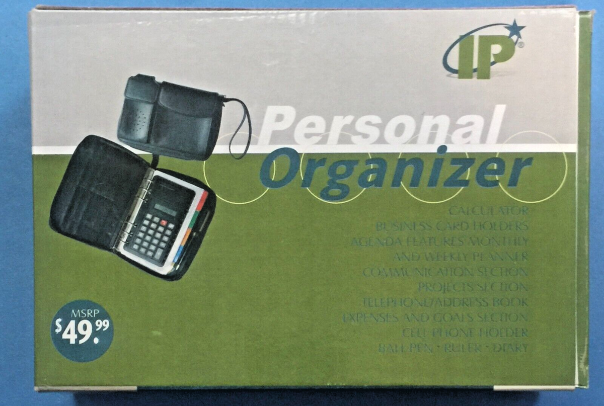 New IP Personal Organizer w/Solar Calculator New Old Stock In