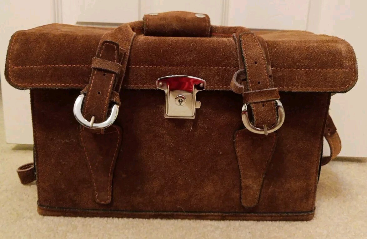 Camera Camcorder Bag Shoulder Strap Belt Loop Padded Tan Brown LARGE CARRY-image