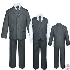 New Baby,Toddler  Boy Easter Formal Wedding Party Tuxedo Suit blue Gray S-18,20