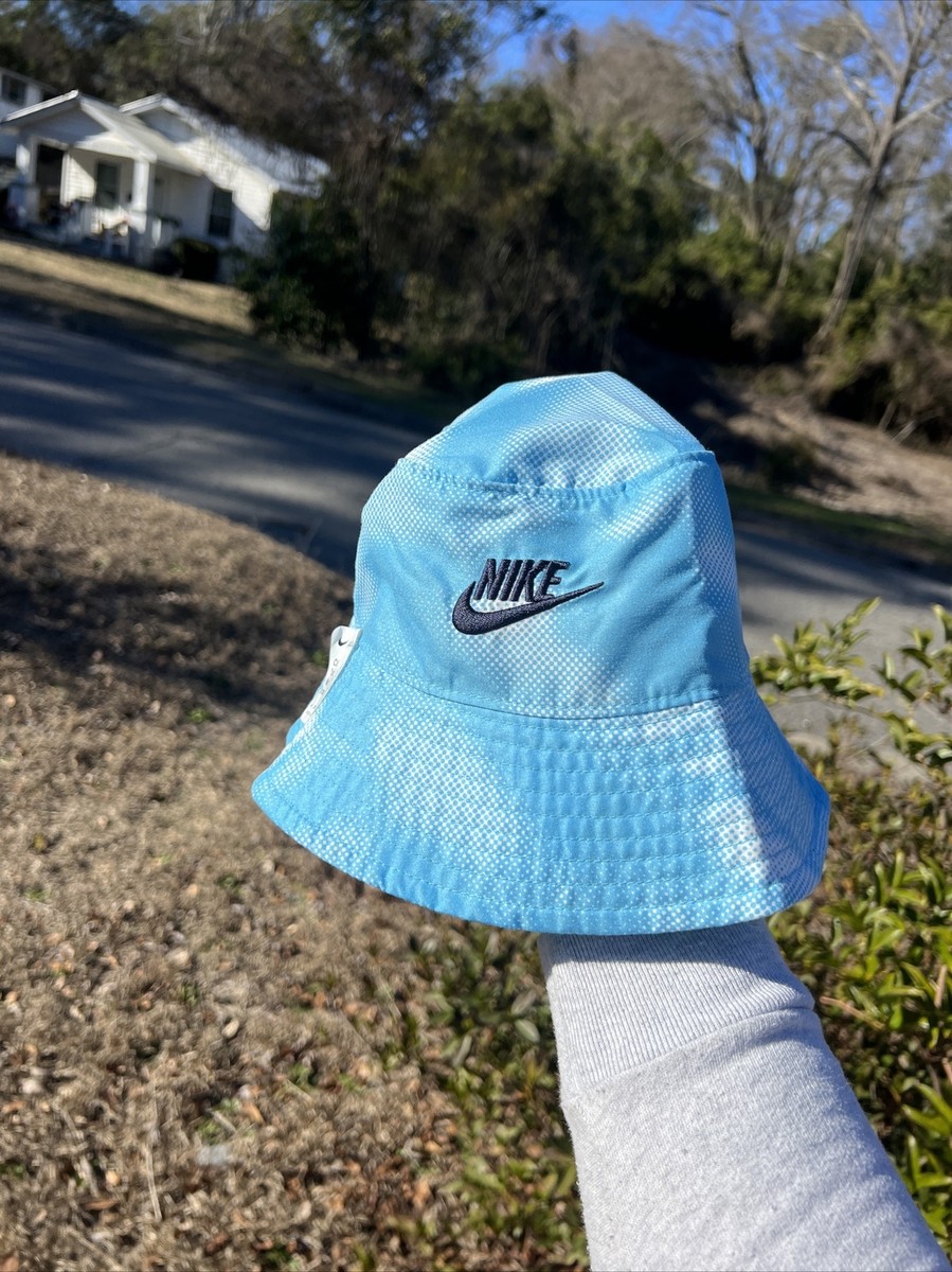 blue nike bucket hat