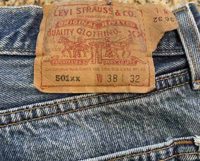 【安心の匿名配送】Levi's 501xx W38 MADE IN U.S.A Vintage 501xx Levis Jeans Mens Denim Made In USA Button Fly 38x32