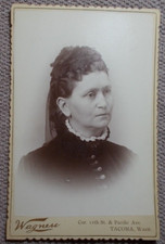 Tacoma Washington Cabinet Portrait Lady dressed in Black Wagness Studios