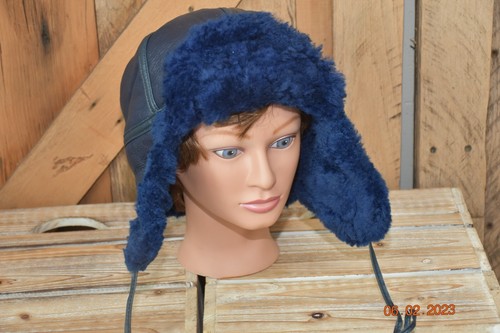SOMBRERO DE INVIERNO DE PIEL DE OVEJA REAL HECHO A MANO PIEL DE OVEJA CUERO TRAMPERO - Imagen 6 de 33