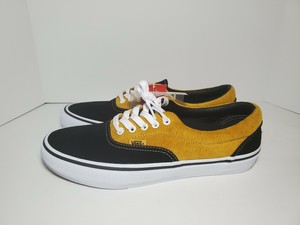 vans era pro corduroy black yolk yellow