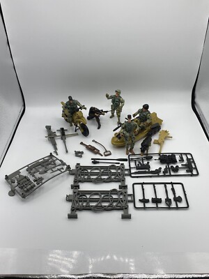 Chap Mei Action Figures Lot w Accessories Weapons Jet Ski Motor Cycle Dog Toys