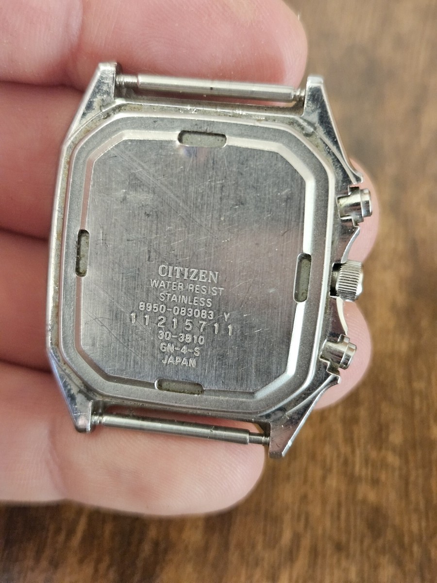 CITIZEN GN-4-S Chronograph Orange Dial Cut Glass 33mm