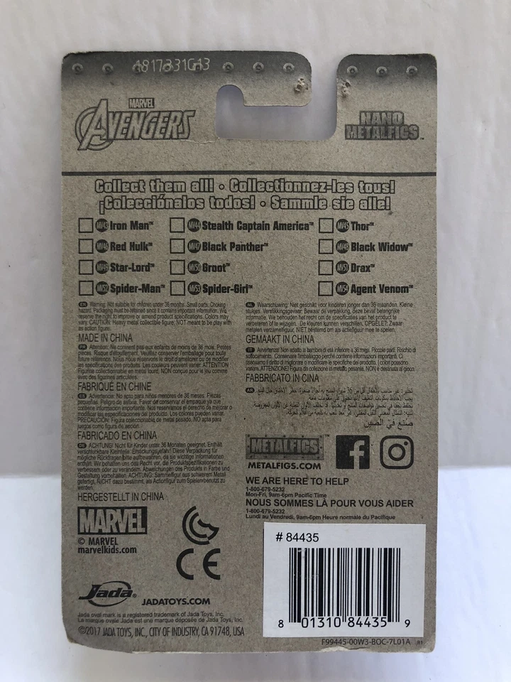 Jada - Nano METALFIGS - Marvel - RED HULK - mv46 Foto 2 de 4