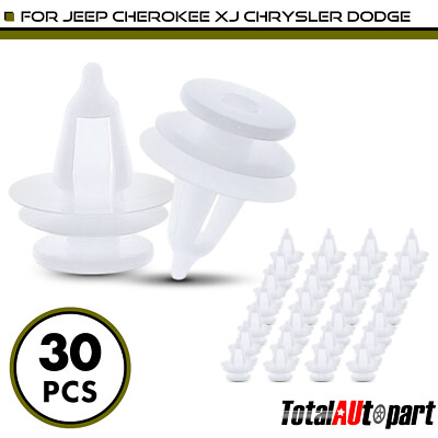 30x Door Trim Panel Retainer Clips Triple Head for Chrysler Dodge Jeep 8mm Nylon