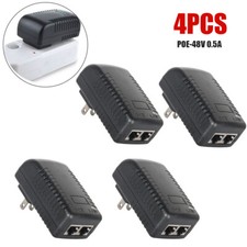 4Pcs POE Injector 48V 0.5A Power Over Ethernet Adapter For POE IP Camera Switch