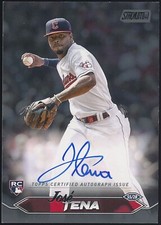 2024 Topps Stadium Club Jose Tena Black Foil RC Auto 22/25 Guardians Rookie