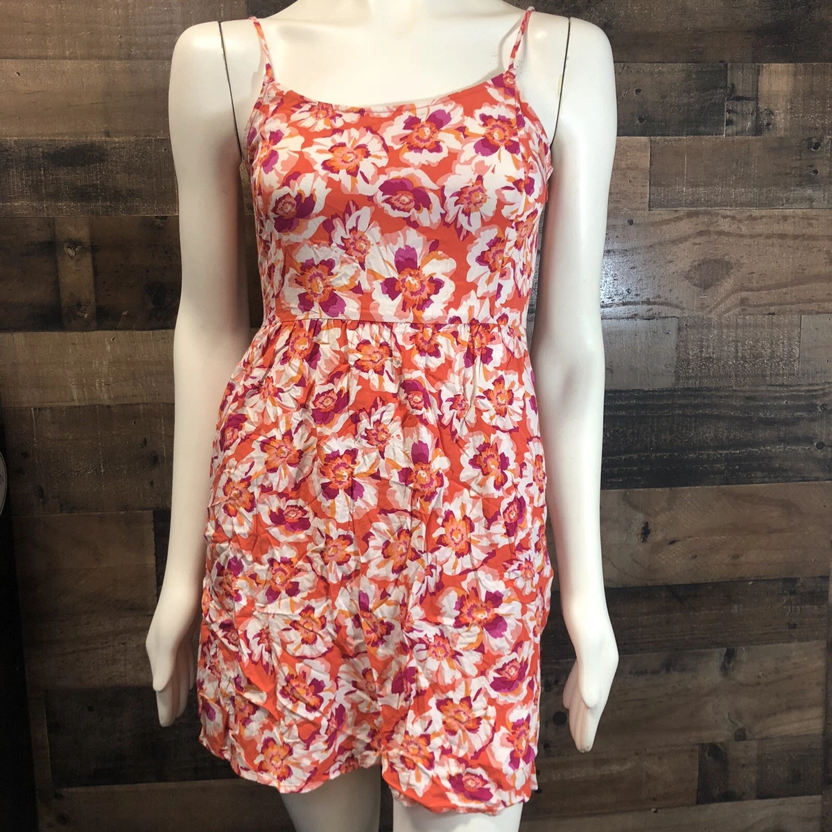 Women s GAP Factory Floral Print Dress Sleeveless With Pockets