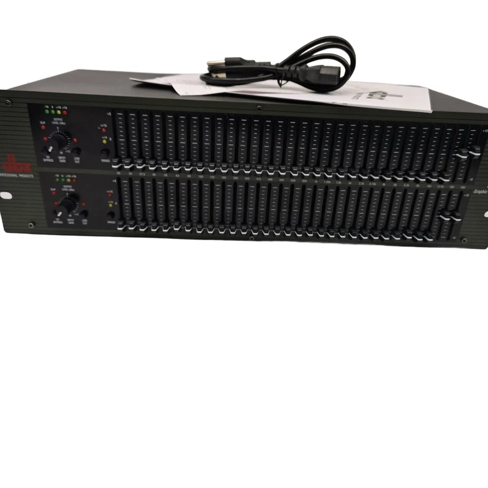 Ecualizador gráfico de 31 bandas de doble canal DBX 1231 conmutable ecualizador ±6 o ±15 dB 3U Foto 4 de 4