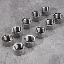 10 Pcs O2 OXYGEN SENSOR BUNG M18 X 1.5 Notched Weld on O2 SENSOR Bung 304 Steel