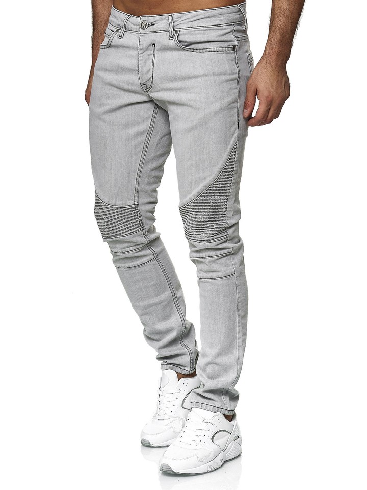 Tazzio Herren Jeans Sli Fit i Destroyed Look 16525