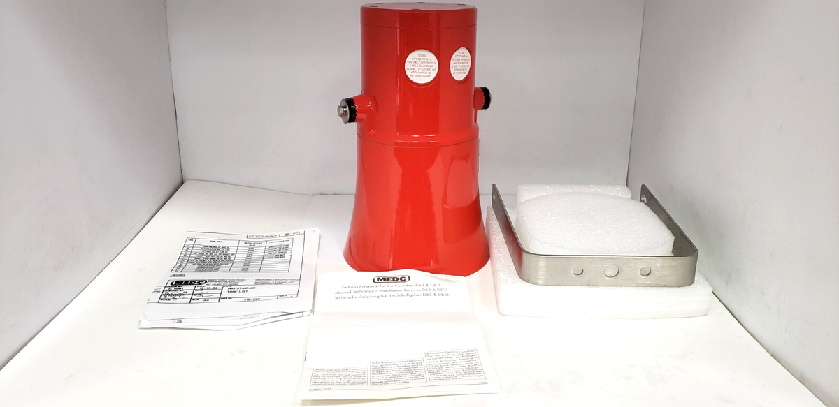 MEDC DB3D048N2BNR ALARM HORN SIGNAL, TYPE DB3, 24VDC, 15 WATTS MAX