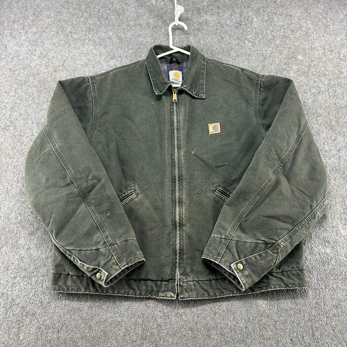 Carhartt トラディショナルジャケット MOS デトロイトジャケット モス VINTAGE Carhartt Jacket Mens XL Green Detroit Blanket Lined