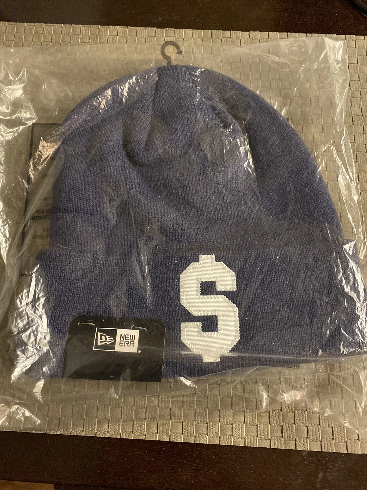 Bonnet Supreme New Era logo dollar bleu marine 