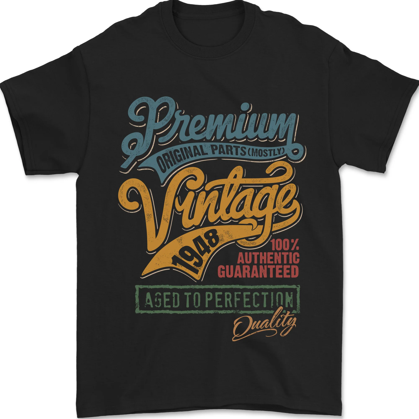 Aged to Perfection 76th Birthday 1948 Mens T-Shirt 100% Cotton