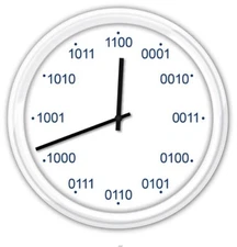 BINARY Wall Clock - Home Office Classroom Computer Programmer Code - GREAT GIFT