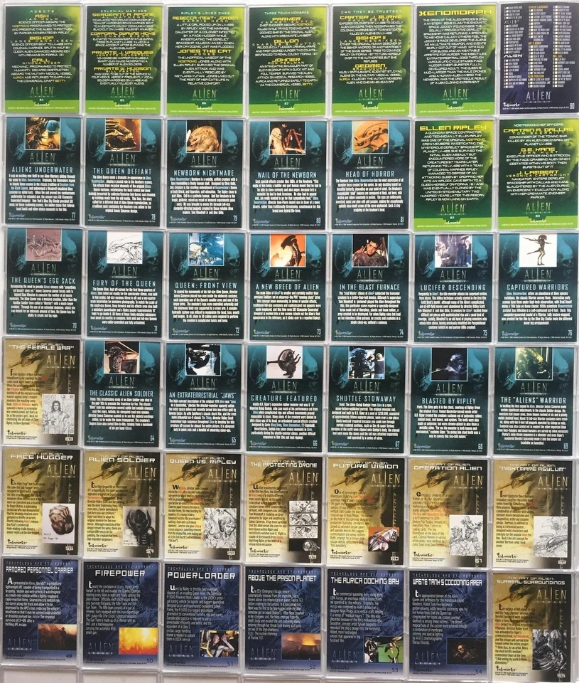 Alien Legacy Movie Base Card Set 90 Cards Inkworks 1998 - Image 4 of 4