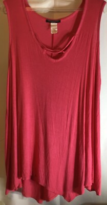 Absolute Angel New York Pullover Women's Sleeveless Tank Coral 2XLarge