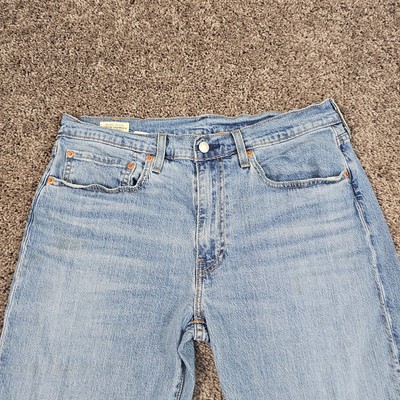 Levis 502 Jeans Mens 34 (Fits 32x36) Taper Light Wash Denim 