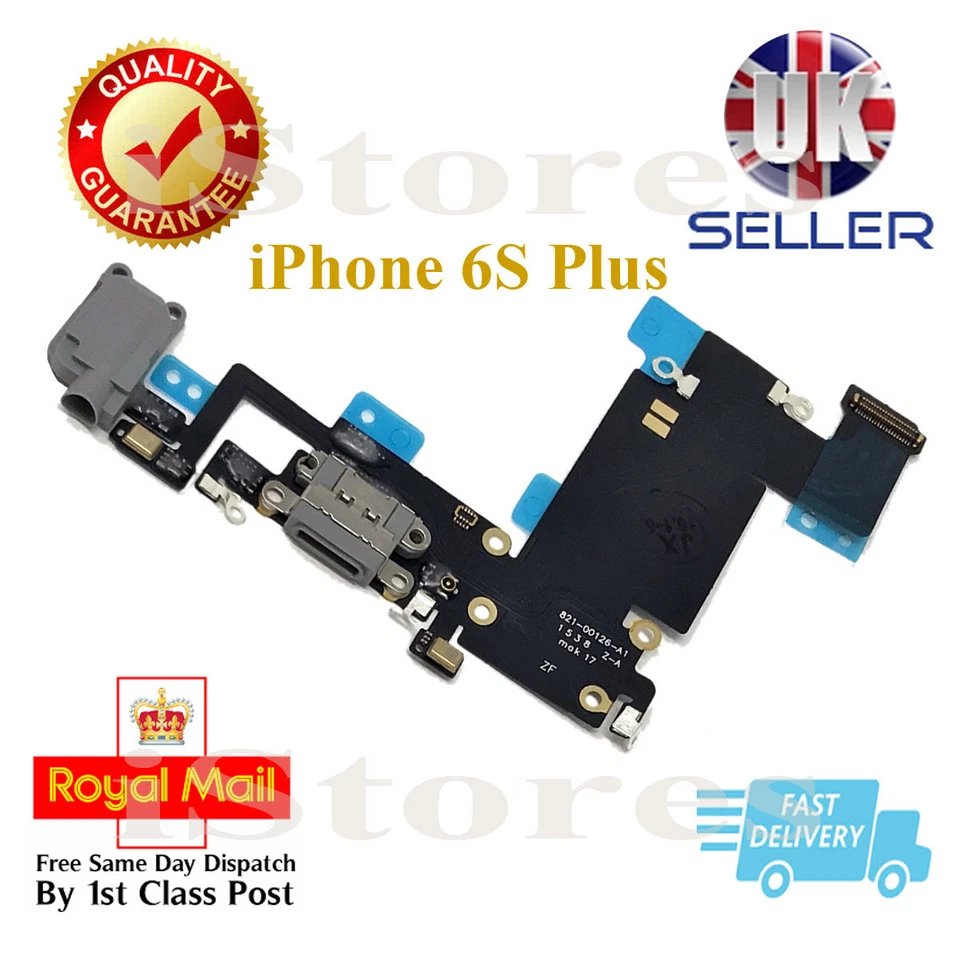 Grey Dock Connector Charging Port Headphone Jack Flex Cable For iPhone 6S Plus