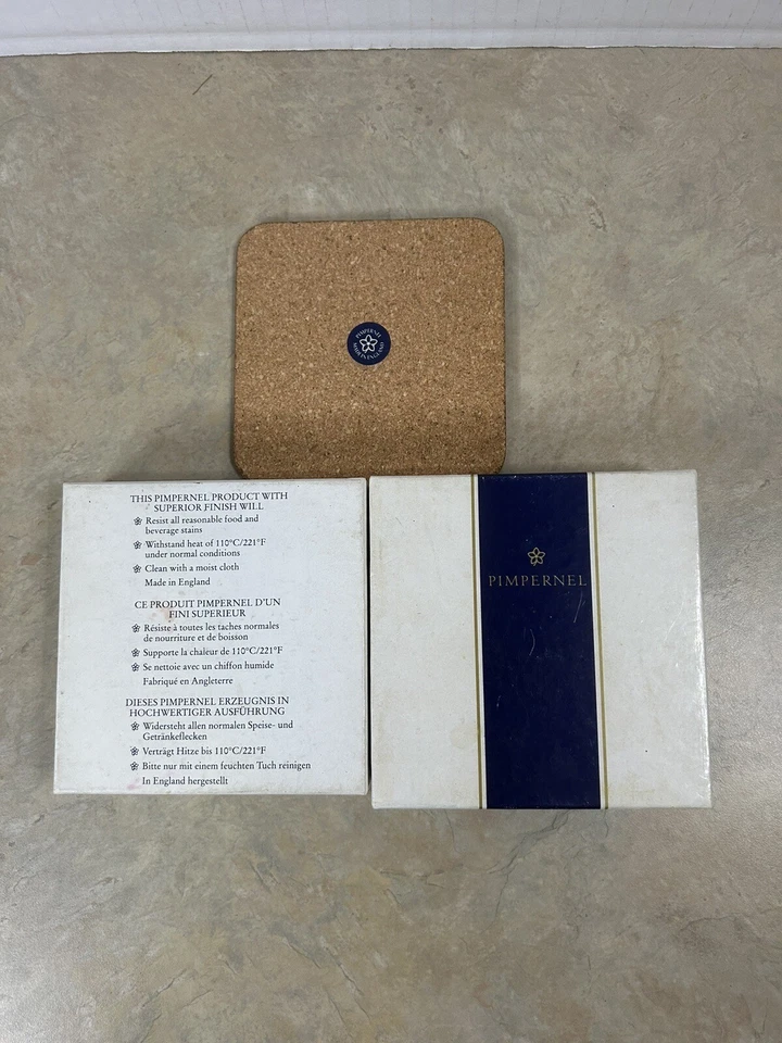 Coasters Vintage Pimpernel Tally-Ho Cork Back- Set 6 Horse Fox Hunting England - Image 4 of 4