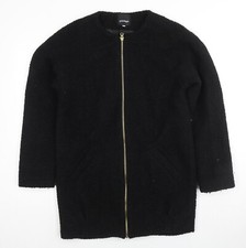 Golddigga Womens Black Overcoat Coat Size 8 Zip
