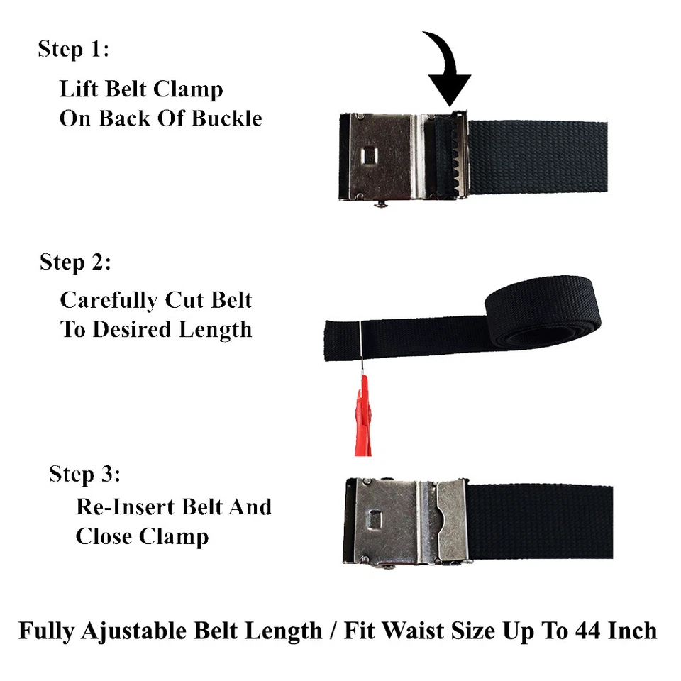 Cinturón de lona de algodón con hebilla estilo militar cinturón ajustable Foto 3 de 4