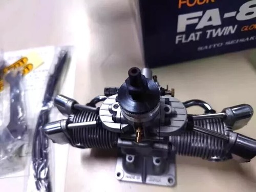 SAITO FA-80T Flat Twin 4-Stroke Glow RC Airplane Engine MADE IN JAPAN NIB - Picture 5 of 5