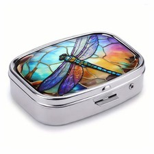 Overt Travel Metal Pill Organizer - Small Portable Case for Medications