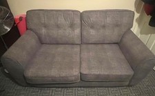 Blue Fabric Sofa - sofas 3 and 2 seater second hand